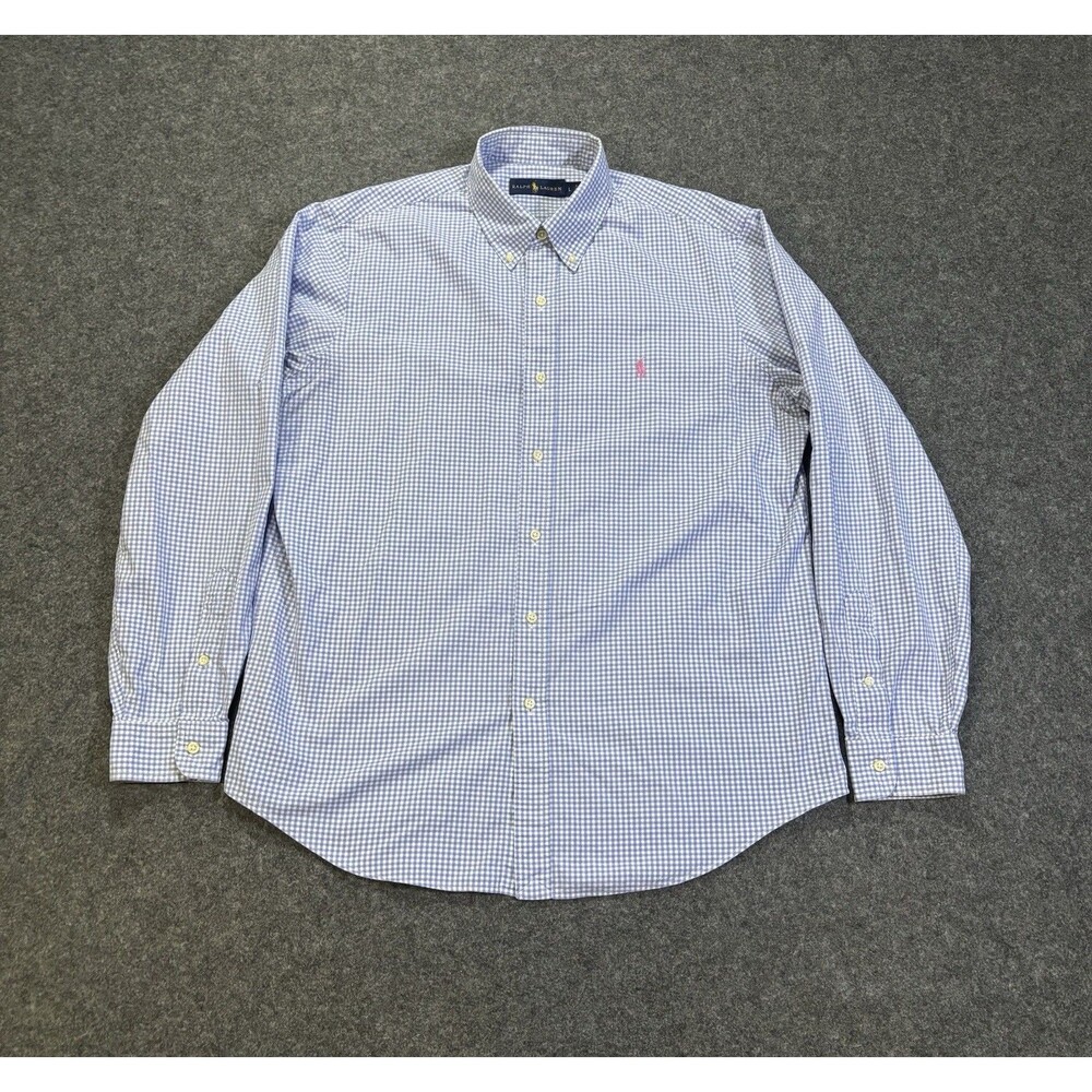 Polo Ralph Lauren Shirt Men’s Large Classic Fit Gingham Check Button Up